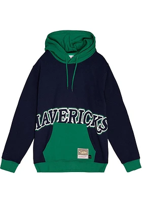 Mitchell and Ness Dallas Mavericks Mens Blue Big Face 5.0 Fashion Hood