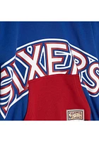 Mitchell and Ness Philadelphia 76ers Mens Blue Big Face 5.0 Fashion Hood