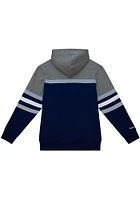 Mitchell and Ness Sporting Kansas City Mens Navy Blue Head Coach Fashion Hood