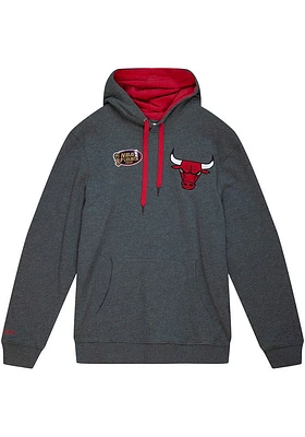 Mitchell and Ness Chicago Bulls Mens Black Classic French Terry Fashion Hood