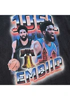 Joel Embiid Philadelphia 76ers Black Concert Short Sleeve Fashion Player T Shirt