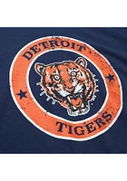 Mitchell and Ness Detroit Tigers Navy Blue Legendary Slub Logo Short Sleeve Fashion T Shirt