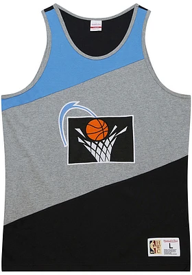 Mitchell and Ness Cleveland Cavaliers Mens Blue Colorblocked Short Sleeve Tank Top