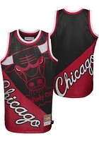 Mitchell and Ness Chicago Bulls Youth Red NBA Big Face Short Sleeve Tank Top