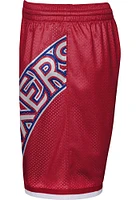 Mitchell and Ness Philadelphia 76ers Youth Blue NBA Big Face Shorts