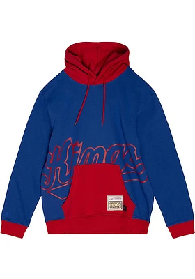Mitchell and Ness Kansas City Kings Mens Blue Big Face 5.0 Fashion Hood