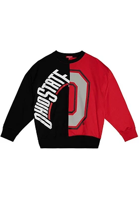 Mitchell and Ness Ohio State Buckeyes Womens Black Energy Crew Sweatshirt