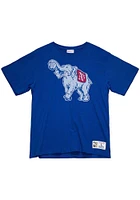 Mitchell and Ness Philadelphia Athletics Navy Blue Legendary Slub Short Sleeve Fashion T Shirt