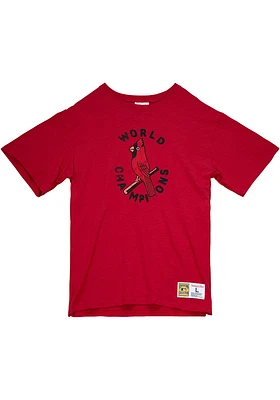 Mitchell and Ness St Louis Cardinals Red Legendary Slub Logo Short Sleeve Fashion T Shirt