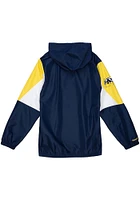 Mitchell and Ness Michigan Wolverines Mens Blue Throw It Back Design Light Weight Jacket