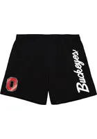 Mitchell and Ness Ohio State Buckeyes Mens Black Team Essentials Shorts