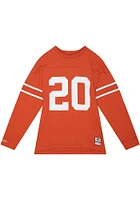 Earl Campbell Texas Longhorns Burnt Orange Name and Number Long Sleeve Player T Shirt