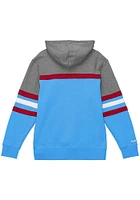 Mitchell and Ness Houston Oilers Mens Light Blue HEAD COACH Fashion Hood