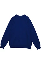 Mitchell and Ness Kansas Jayhawks Mens Blue Big Logo Long Sleeve Crew Sweatshirt