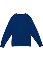 Mitchell and Ness Kansas Jayhawks Blue Cut The Net Long Sleeve T Shirt