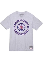 Mitchell and Ness Kansas Jayhawks Champs Short Sleeve T Shirt