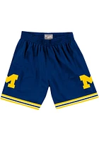 Mitchell and Ness Michigan Wolverines Mens Blue Basketball Shorts
