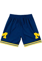Mitchell and Ness Michigan Wolverines Mens Blue Basketball Shorts