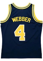 Chris Webber  Mitchell and Ness Michigan Wolverines Blue Player Jersey