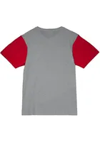 Mitchell and Ness Ohio State Buckeyes Grey Colorblocked Short Sleeve Fashion T Shirt