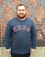 Mitchell and Ness Chicago Cubs Mens Navy Blue Playoff Win 2.0 Long Sleeve Fashion Sweatshirt