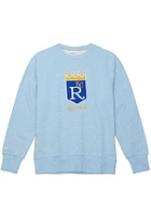 Mitchell and Ness Kansas City Royals Mens Light Blue Playoff Win 2.0 Long Sleeve Fashion Sweatshir..