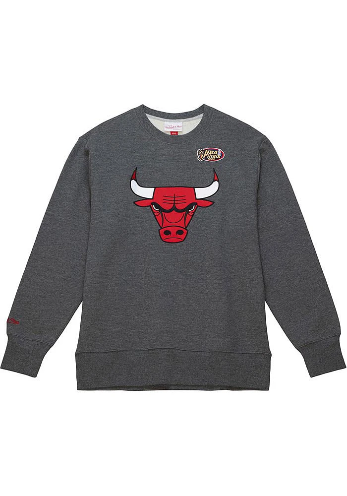 Mitchell and Ness Chicago Bulls Mens Playoff Win 2.0 Long Sleeve Fashion Sweatshirt