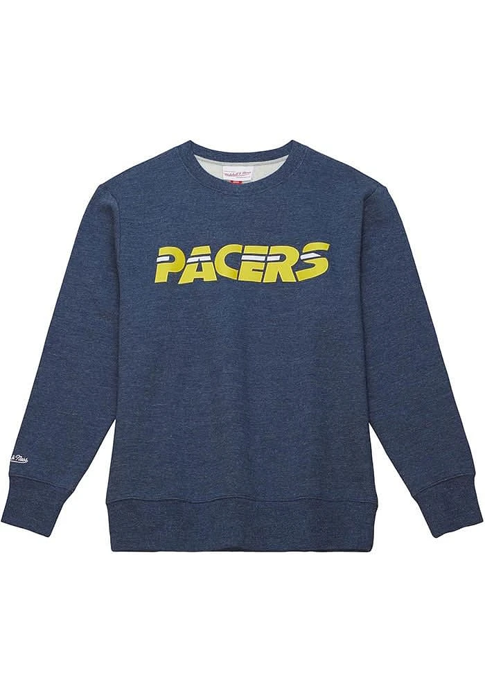 Mitchell and Ness Indiana Pacers Mens Navy Blue Playoff Win 2.0 Long Sleeve Fashion Sweatshirt