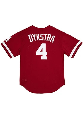 Lenny Dykstra Philadelphia Phillies Mitchell and Ness 1991 Batting Practice Cooperstown Jersey - M..