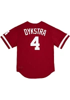 Lenny Dykstra Philadelphia Phillies Mitchell and Ness 1991 Batting Practice Cooperstown Jersey - M..