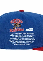 Mitchell and Ness Philadelphia 76ers Blue HWC Team Origins Mens Snapback Hat