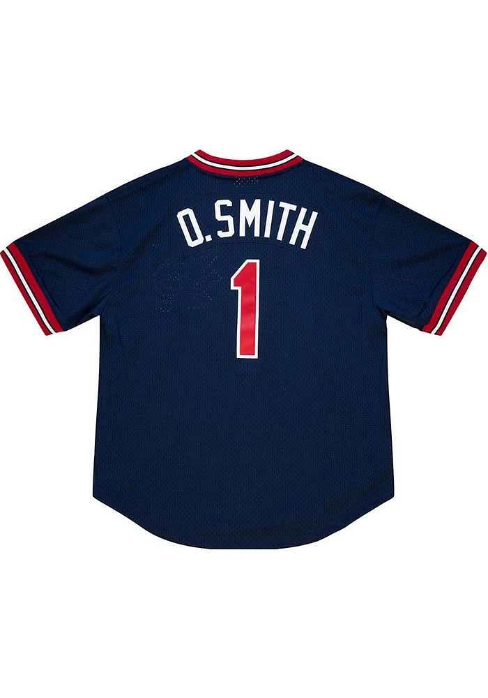 Ozzie Smith St Louis Cardinals Mitchell and Ness 1994 Batting Practice Cooperstown Jersey - Navy B..