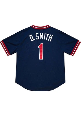 Ozzie Smith St Louis Cardinals Mitchell and Ness 1994 Batting Practice Cooperstown Jersey - Navy B..