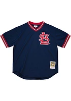 Ozzie Smith St Louis Cardinals Mitchell and Ness 1994 Batting Practice Cooperstown Jersey - Navy B..