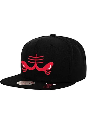 Mitchell and Ness Chicago Bulls Black NBA Dead Remix Deadstock Hardwood Classics Mens Snapback Hat