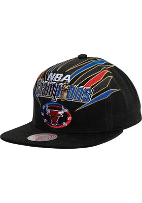 Mitchell and Ness Chicago Bulls Black NBA 1998 Champions Mens Snapback Hat