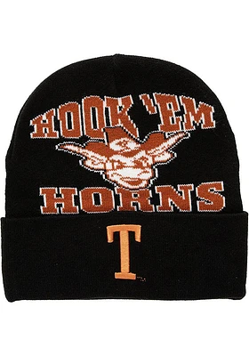 Mitchell and Ness Texas Longhorns Black Team Origins Cuff Mens Knit Hat