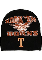 Mitchell and Ness Texas Longhorns Black Team Origins Cuff Mens Knit Hat