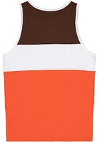 Mitchell and Ness Cleveland Browns Mens Orange COTTON Short Sleeve Tank Top