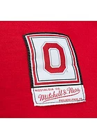 Mitchell and Ness Ohio State Buckeyes Red Legendary Slub Stacked Short Sleeve Fashion T Shirt