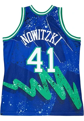 Dirk Nowitzki Dallas Mavericks Mitchell and Ness 98-99 Hyper Hoops HWC Swingman Jersey
