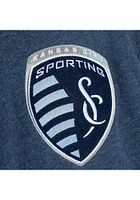 Mitchell and Ness Sporting Kansas City Mens Navy Blue CLASSIC FRENCH TERRY Fashion Hood