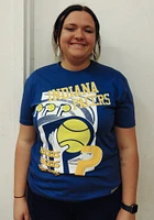 Mitchell and Ness Indiana Pacers Blue Hurricane Short Sleeve T Shirt