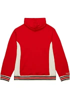 Mitchell and Ness Ohio State Buckeyes Mens Red French Terry Design Fashion Hood