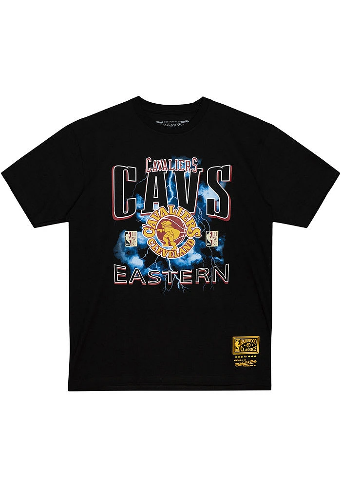 Mitchell and Ness Cleveland Cavaliers Black Playoffs Short Sleeve T Shirt