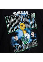 Mitchell and Ness Dallas Mavericks Black Playoffs Short Sleeve T Shirt
