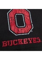 Mitchell and Ness Ohio State Buckeyes Black Team Name Stacked Short Sleeve Fashion T Shirt