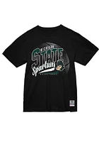 Mitchell and Ness Michigan State Spartans Black Basketball Short Sleeve T Shirt