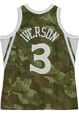 Allen Iverson Philadelphia 76ers Mitchell and Ness Ghost Camo Swingman Jersey