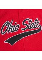 Mitchell and Ness Ohio State Buckeyes Mens Black Mesh Button Jersey